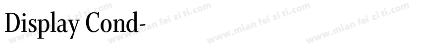 Display Cond字体转换
